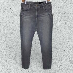 AG‎ Adriano Goldschmied Farrah High Rise Skinny Ankle Jeans Unpaved Grey size 30